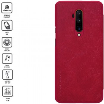 Odinis dėklas Nillkin qin serijos - raudonas (Oneplus 7T Pro) Odinis dėklas Nillkin qin serijos - raudonas (Oneplus 7T Pro)
